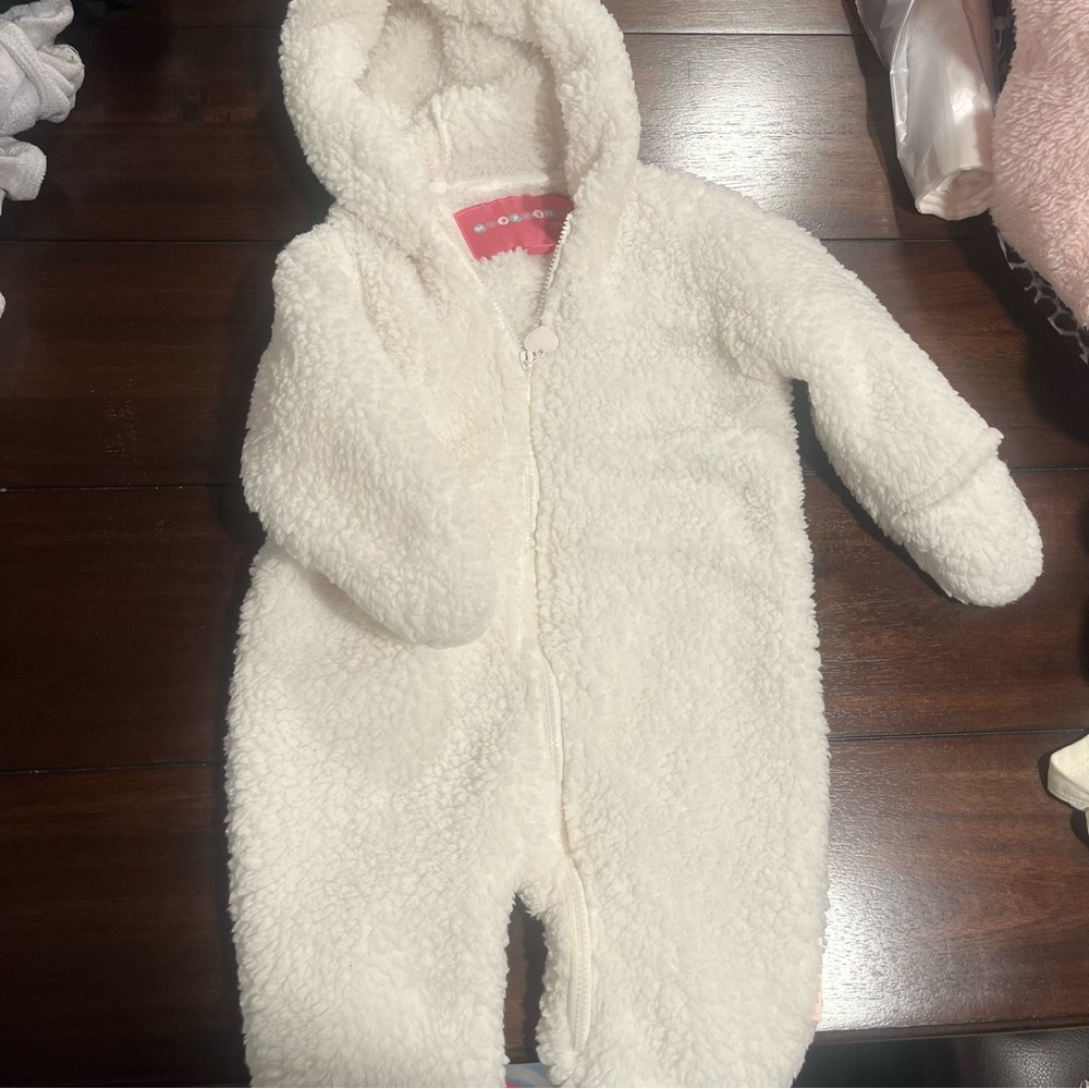 Wippette Soft Cream Fleece Baby Footie